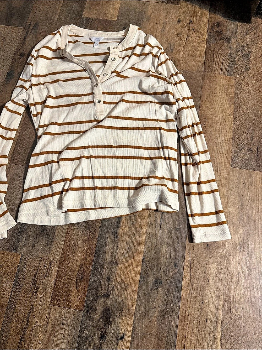 Time and Tru Striped Long Sleeve Top womens XL (16-18)